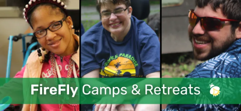 Three smiling campers.